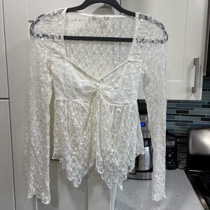 Kimchi Blue sheer lace long sleeve top